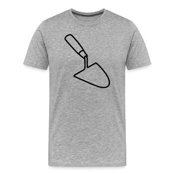 Truelle maçonne - T-shirt bio Premium Homme - gris chiné - Devant - Damien (186cm)