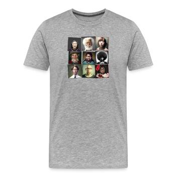 Super Normal 01 - Men's Premium Organic T-Shirt - heather grey - Front - Damien (186cm)