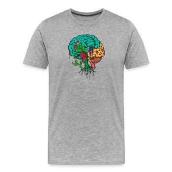 Baum Umwelt Erde Umweltschutz Umweltschützer - Männer Premium Bio T-Shirt - Grau meliert - Vorne - Damien (186cm)