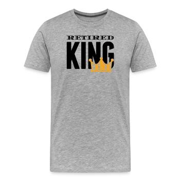 Pensioner Retirement Retirement Statement - Men's Premium Organic T-Shirt - heather grey - Front - Damien (186cm)