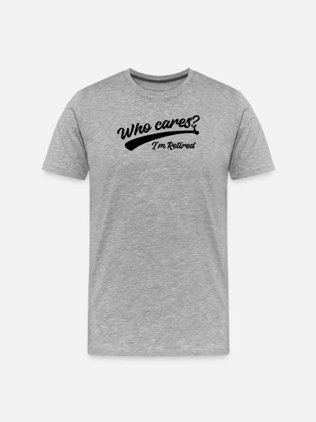 Freedom Statement Retirement Pensioner Senior - Men's Premium Organic T-Shirt - heather grey