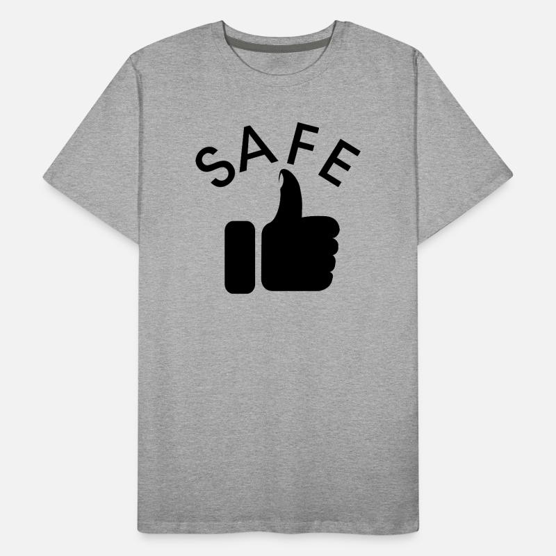 Icône de pouce sûr en cours d’exécution illustration de super icône T-shirt bio Premium Homme
