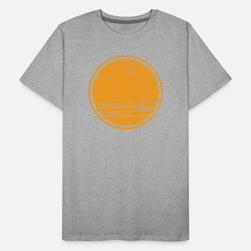 Sunset Tide Emblem Men's Premium Organic T-Shirt