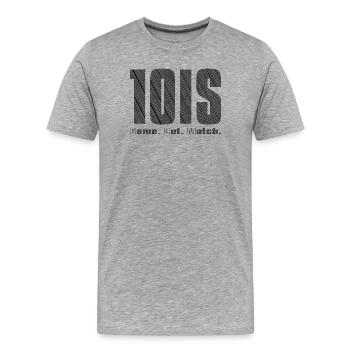 Tennis game set match black - Männer Premium Bio T-Shirt - Grau meliert - Vorne - Damien (186cm)