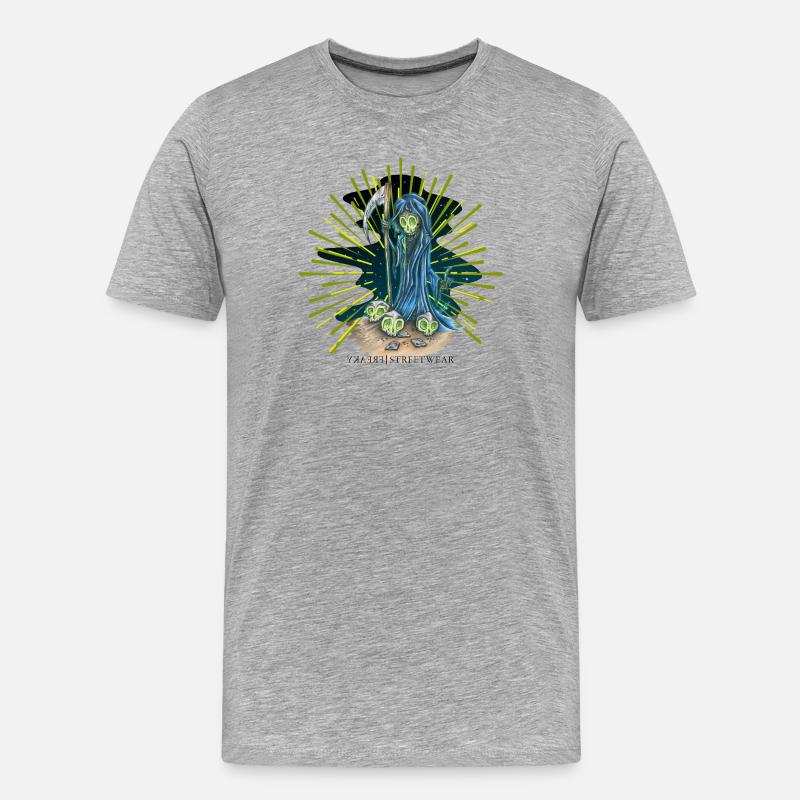 der Tod - Männer Premium Bio T-Shirt - Grau meliert