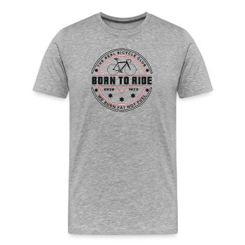 cycling club fat burning cycling buddies bike cycling - Men's Premium Organic T-Shirt - heather grey - Front - Damien (186cm)