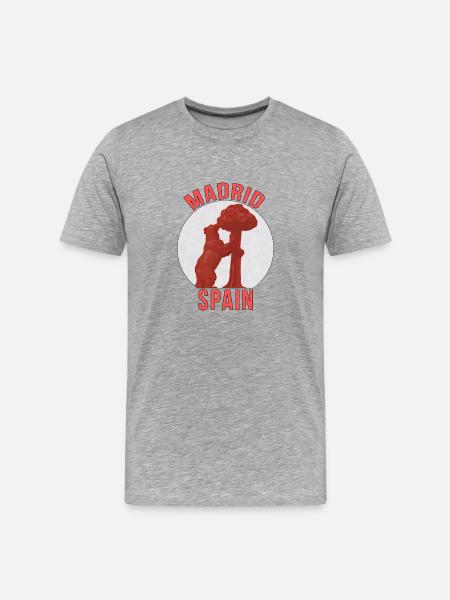 Madrid Spain - Men's Premium Organic T-Shirt - heather grey