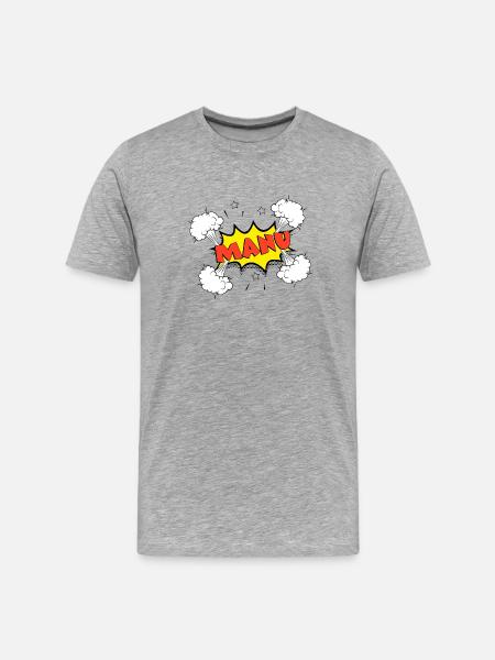 Manu - Men's Premium Organic T-Shirt - heather grey