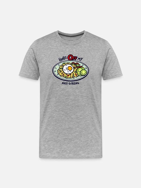 Don't touch my nasi goreng! - Men's Premium Organic T-Shirt - heather grey