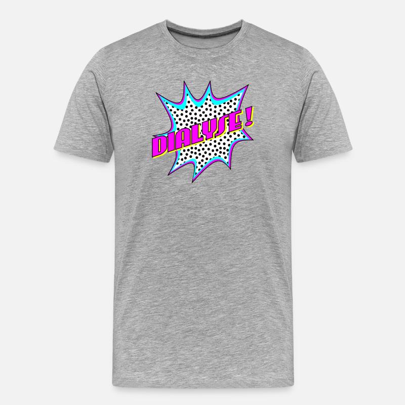 DIALYSE NIERENZENTRUM - Nephrologie - Männer Premium Bio T-Shirt - Grau meliert