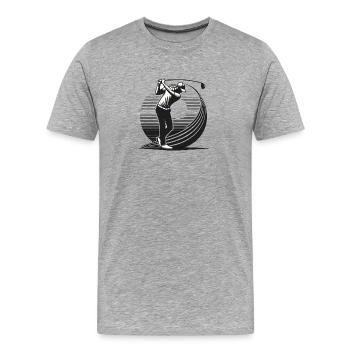 Golfeur - T-shirt bio Premium Homme - gris chiné - Devant - Damien (186cm)