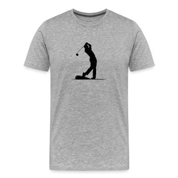 Golfeur - T-shirt bio Premium Homme - gris chiné - Devant - Damien (186cm)