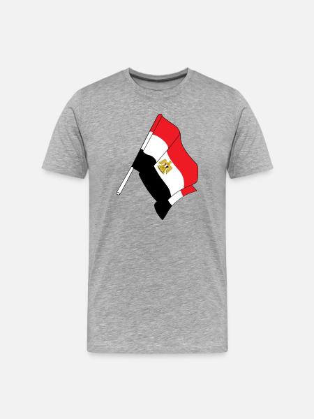 Drapeau : Égypte - T-shirt bio Premium Homme - gris chiné