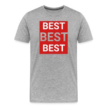 Meilleur - T-shirt bio Premium Homme - gris chiné - Devant - Damien (186cm)