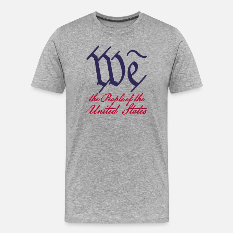 Wir, das Volk 2 - Männer Premium Bio T-Shirt - Grau meliert