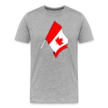 Flag of Canada - Men's Premium Organic T-Shirt - heather grey - Front - Damien (186cm)