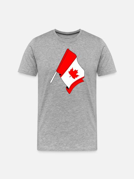 Drapeau du Canada - T-shirt bio Premium Homme - gris chiné