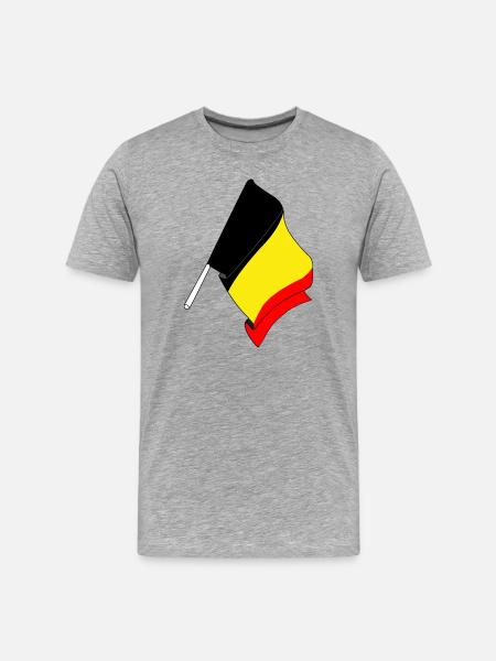 Flag of Belgium - Men's Premium Organic T-Shirt - heather grey