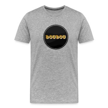 Don - Men's Premium Organic T-Shirt - heather grey - Front - Damien (186cm)