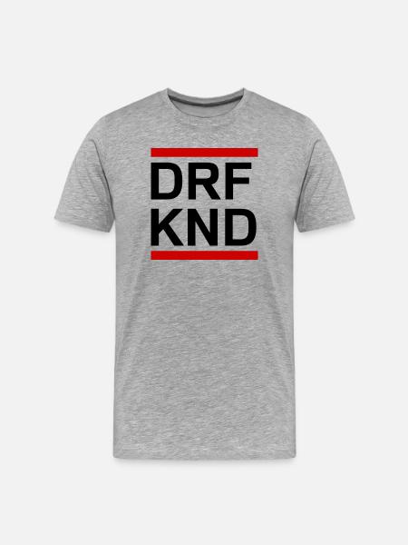 DORFKIND schwarz - Männer Premium Bio T-Shirt - Grau meliert