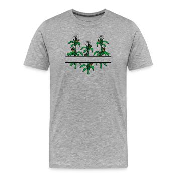 Cornfield - Men's Premium Organic T-Shirt - heather grey - Front - Damien (186cm)