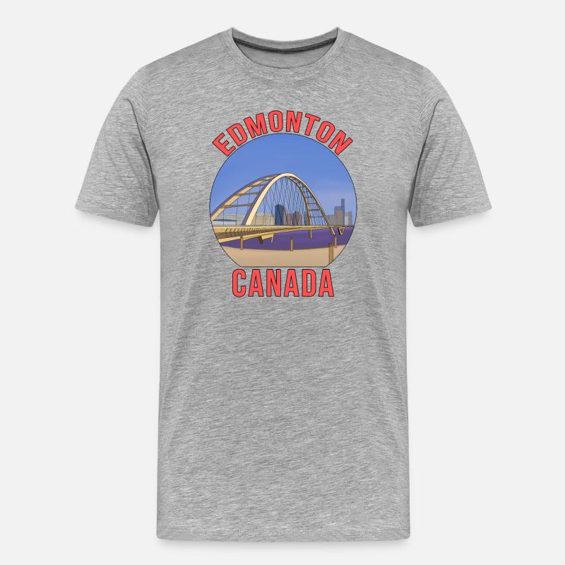 Edmonton, Kanada - Männer Premium Bio T-Shirt - Grau meliert