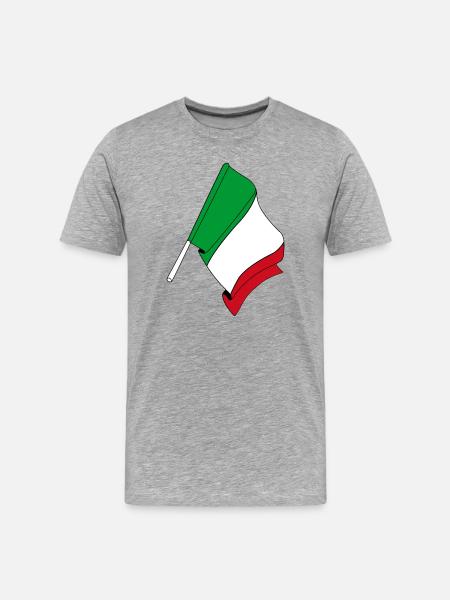 Flag of Italy - Men's Premium Organic T-Shirt - heather grey