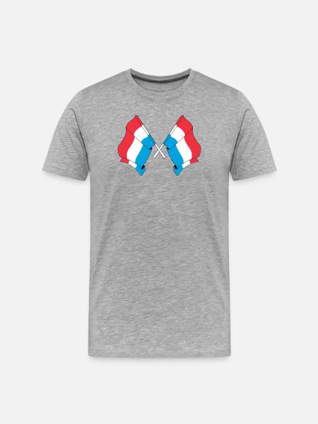 Two flags of Luxembourg - Men's Premium Organic T-Shirt - heather grey