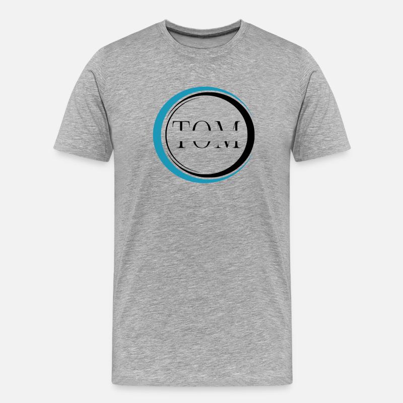 Tom - Männer Premium Bio T-Shirt - Grau meliert