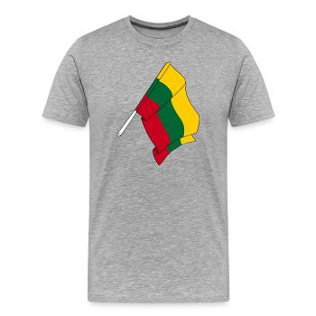 Flag Lithuania - Men's Premium Organic T-Shirt - heather grey - Front - Damien (186cm)