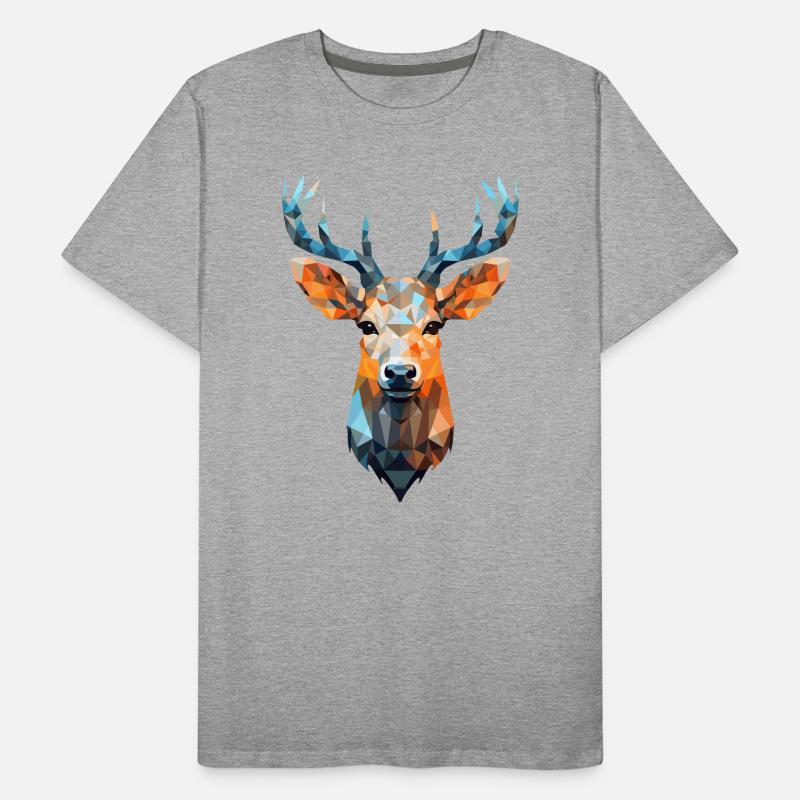 Deer Roe Deer Polygon Roe Deer Deer Men's Premium Organic T-Shirt