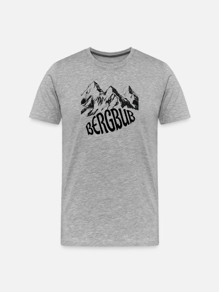 Bergbub - Männer Premium Bio T-Shirt - Grau meliert