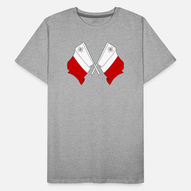 Two flags Malta Men's Premium Organic T-Shirt