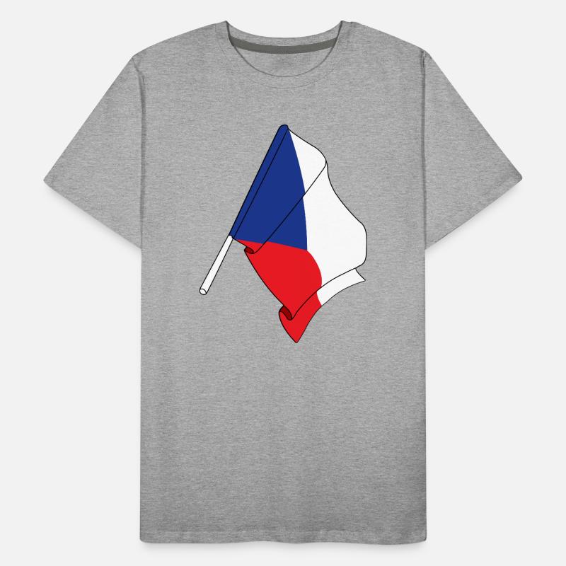 Drapeau de la République tchèque T-shirt bio Premium Homme