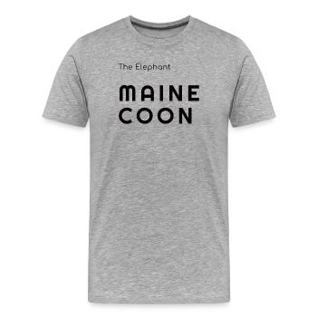 The Elephant Maine Coon - Confortaa Style - T-shirt bio Premium Homme - gris chiné - Devant - Damien (186cm)