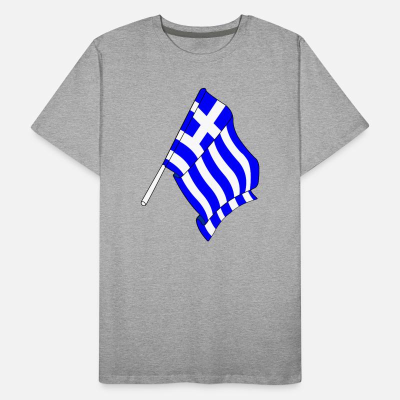 Drapeau de la Grèce T-shirt bio Premium Homme