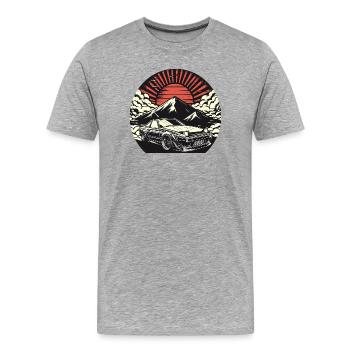 JDM voiture Japonais Rétro Voiture Racing Drifting Légende - T-shirt bio Premium Homme - gris chiné - Devant - Damien (186cm)