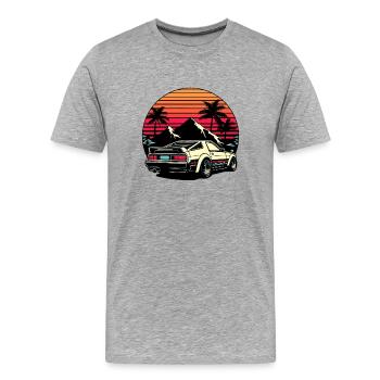 JDM voiture Japonais Rétro Voiture Racing Drifting Légende - T-shirt bio Premium Homme - gris chiné - Devant - Damien (186cm)