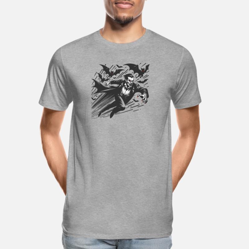 Vampire Bat Creepy Count Monster Men's Premium Organic T-Shirt