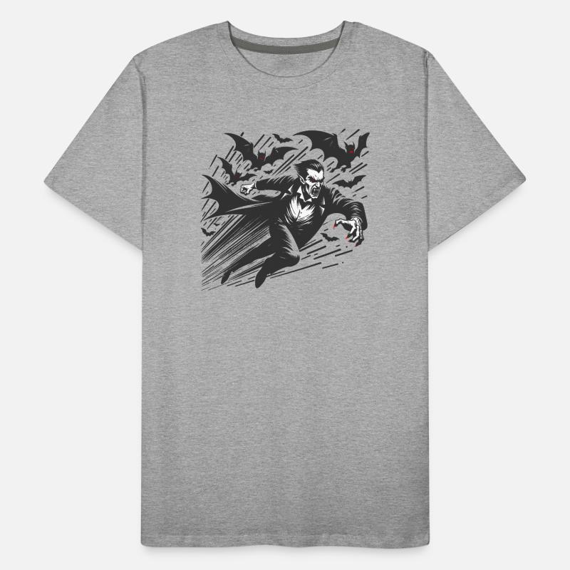 Vampire Bat Monstre Comte Effrayant T-shirt bio Premium Homme