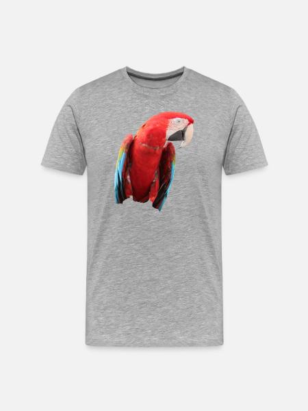 Parrots Bird T-shirt Gift - Men's Premium Organic T-Shirt - heather grey