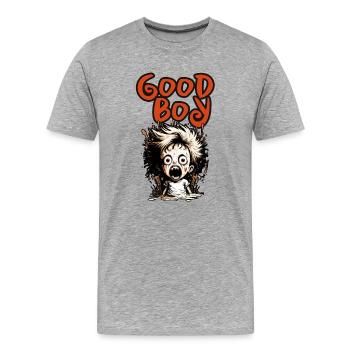 Good Boy - T-shirt bio Premium Homme - gris chiné - Devant - Damien (186cm)
