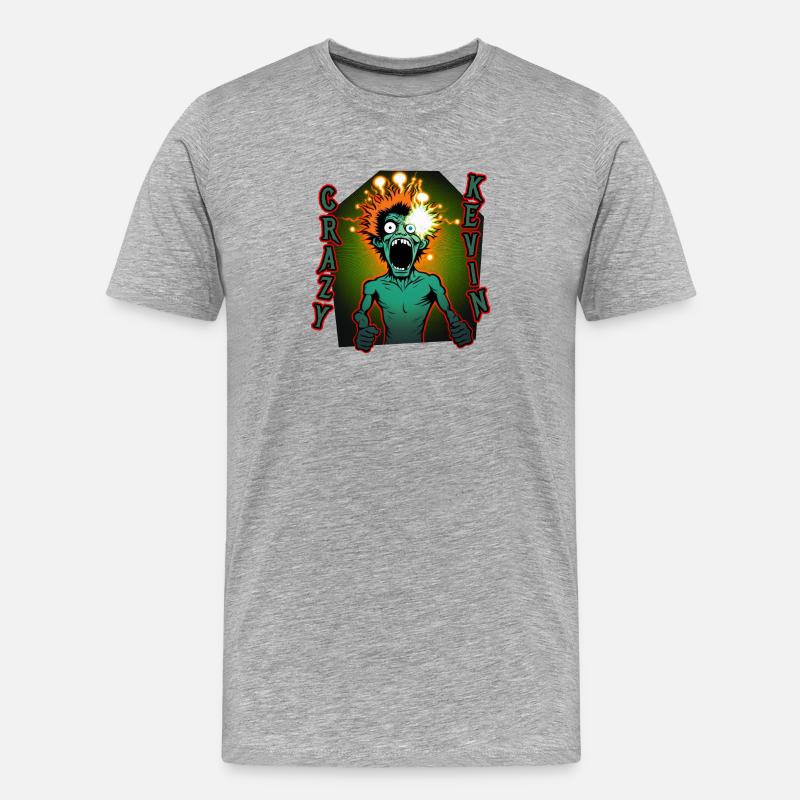 Der verrückte Kevin - Männer Premium Bio T-Shirt - Grau meliert