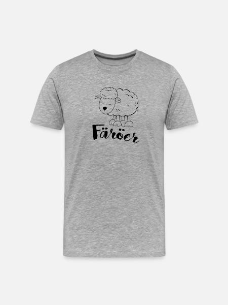 Faroe Islands Sheep - Men's Premium Organic T-Shirt - heather grey