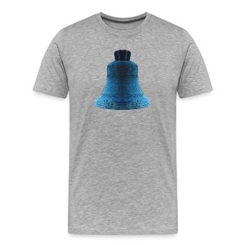 Metallglocke, schenken - Männer Premium Bio T-Shirt - Grau meliert - Vorne - Damien (186cm)