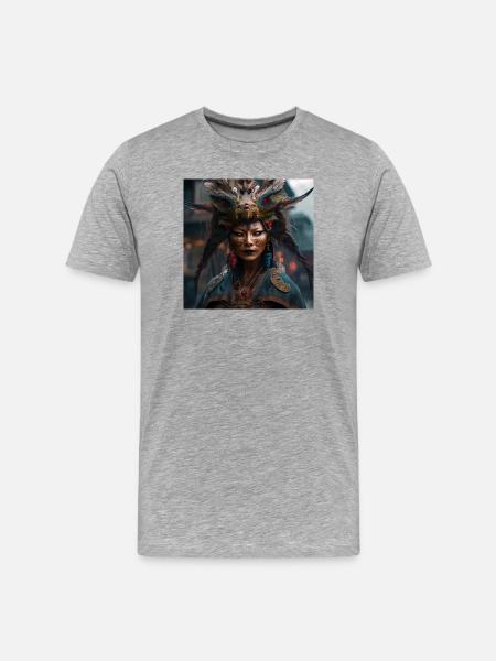 Serene Ghost - Men's Premium Organic T-Shirt - heather grey