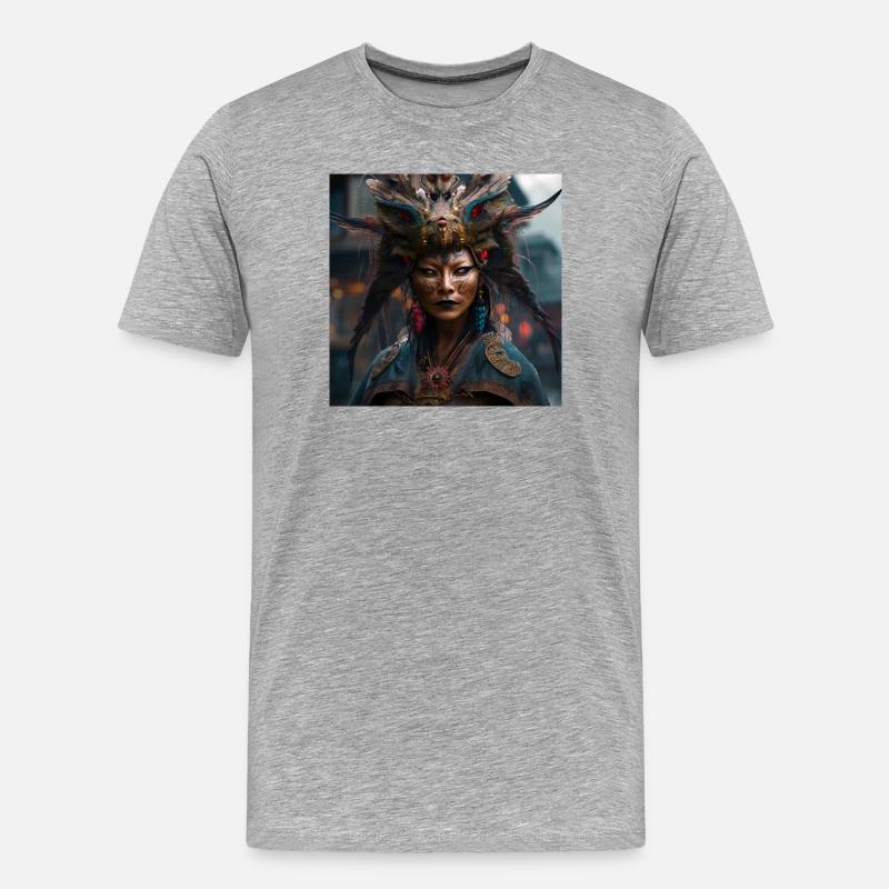 Heiterer Geist - Männer Premium Bio T-Shirt - Grau meliert