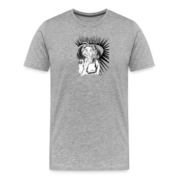 Afro-Chic-Vecter-Kunst - Männer Premium Bio T-Shirt - Grau meliert - Vorne - Damien (186cm)