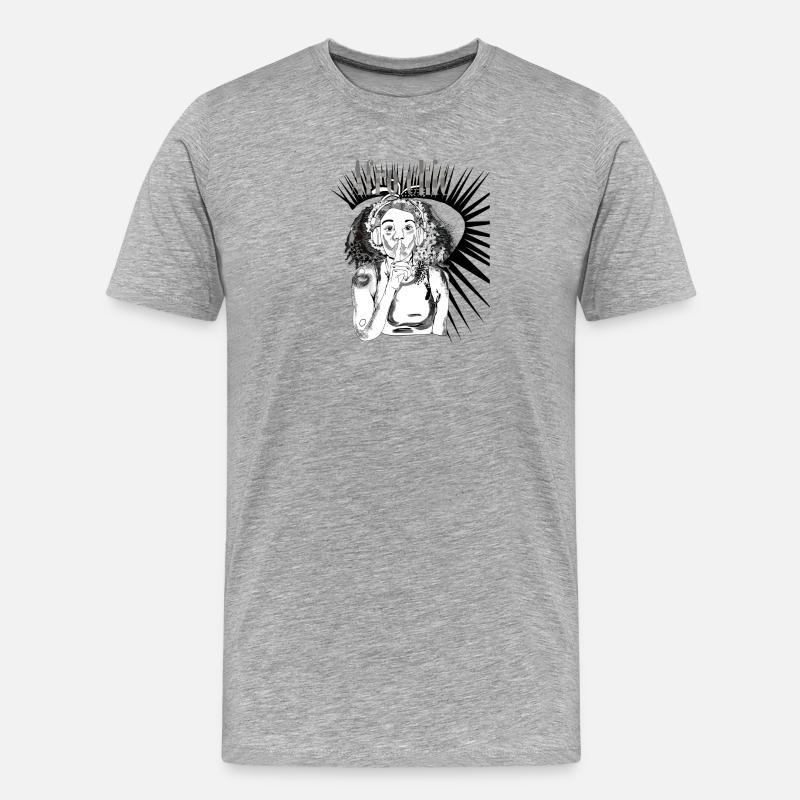 Afro-Chic-Vecter-Kunst - Männer Premium Bio T-Shirt - Grau meliert