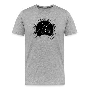 Blankes Design - Männer Premium Bio T-Shirt - Grau meliert - Vorne - Damien (186cm)